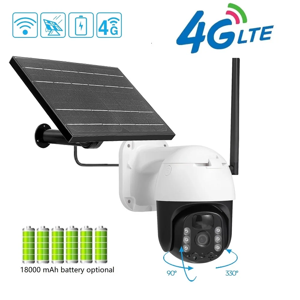 IP камера с питанием от солнечной батареи Wi Fi 1080P 4G LTE|Камеры видеонаблюдения| |