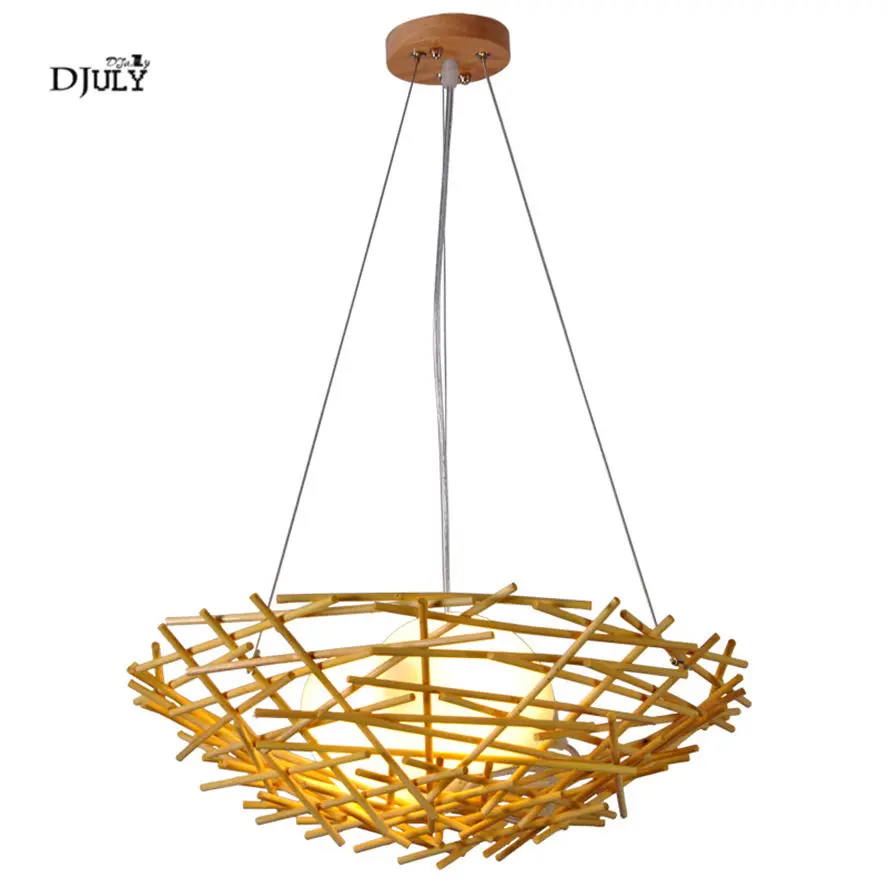 Юго-Восточная Азия японский стиль бамбуковая птица люстра в виде гнезда