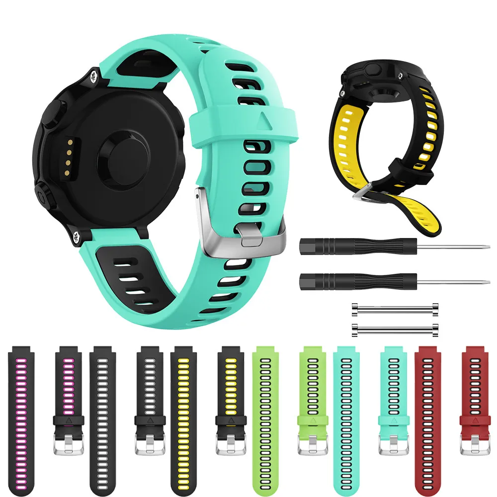 Мягкий силиконовый сменный ремешок для наручных часов Garmin Forerunner 735XT модель