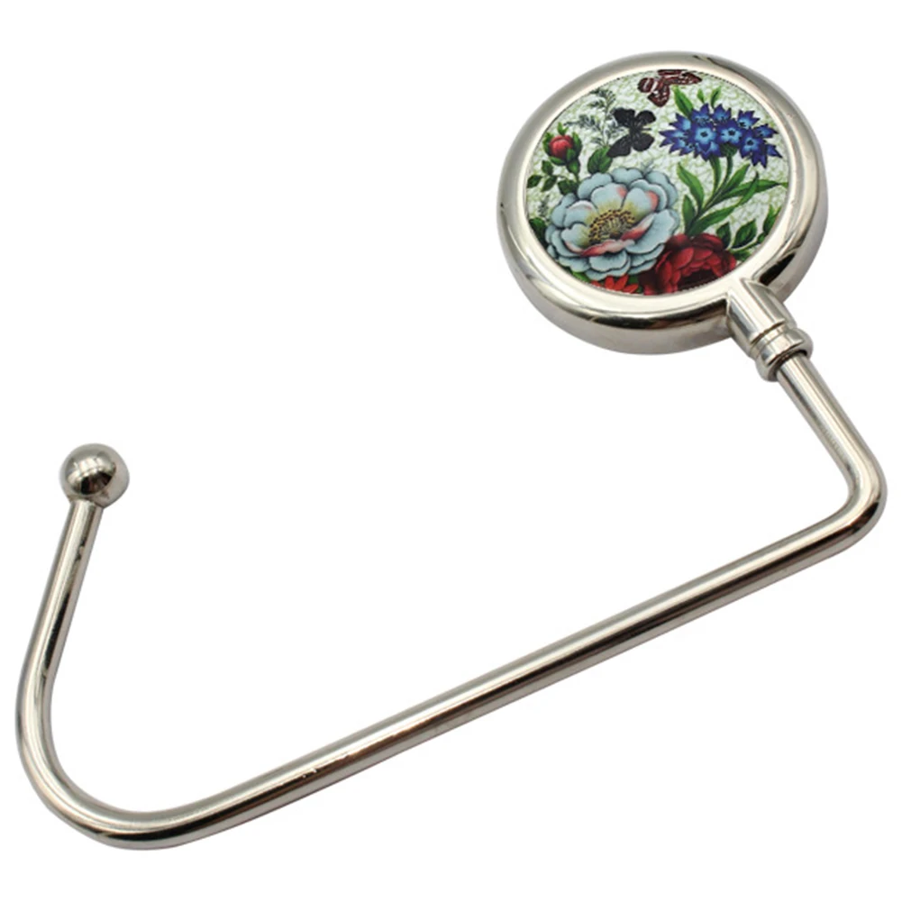 

Hand Bag Portable Gift Zinc Alloy Non Slip Pad Mini Purse Hook Round Accessories Convenient Table Holder Hanger Straight