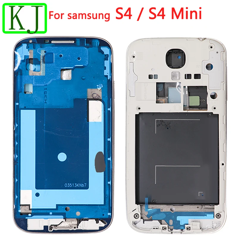 Для samsung Galaxy S4 I9500 I9505 I337 S4Mini i9190 i9192 i9195 Передняя средняя рамка+ крышка батареи Задняя Дверь Корпус для S4 Mini
