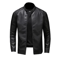 2021 men fashion leather jacket slim fit stand collar pu jacket male anti wind motorcycle lapel diagonal zipper jackets men 5xl