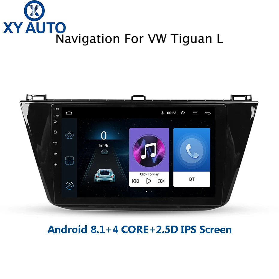 10 1 дюймов 2.5D IPS Закаленное HD Мульти сенсорный экран Android 8 NAVI для tiguan L 2017 2018 с Bluetooth