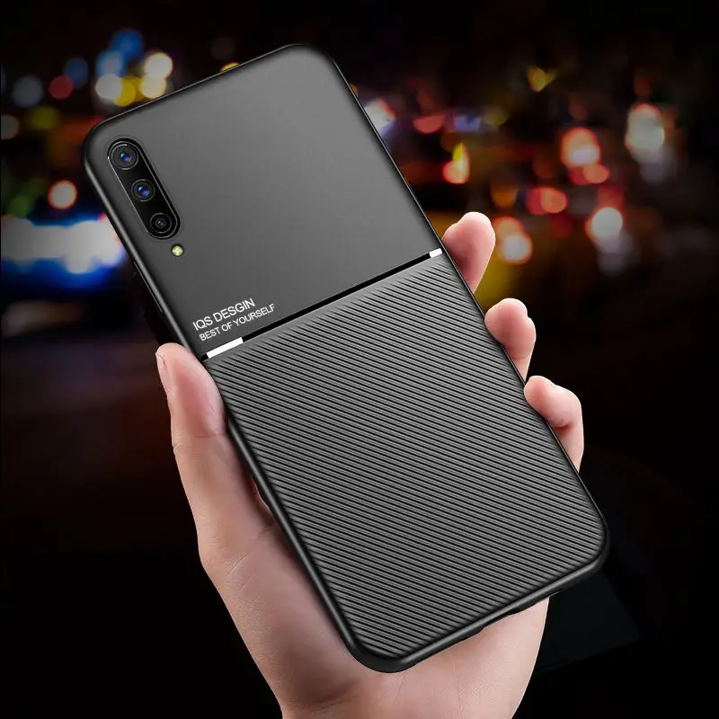 For Samsung A50 A60 A70 S8 S9 S10 S20 Plus S10E S20U Case Frosted Stripe For Samsung A21 A31 Note 8 9 10 Plus Pu Leather Cover