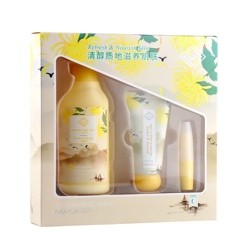 Набор для ухода за кожей с цветами вишни ромашки лилии лосьон тела крем рук