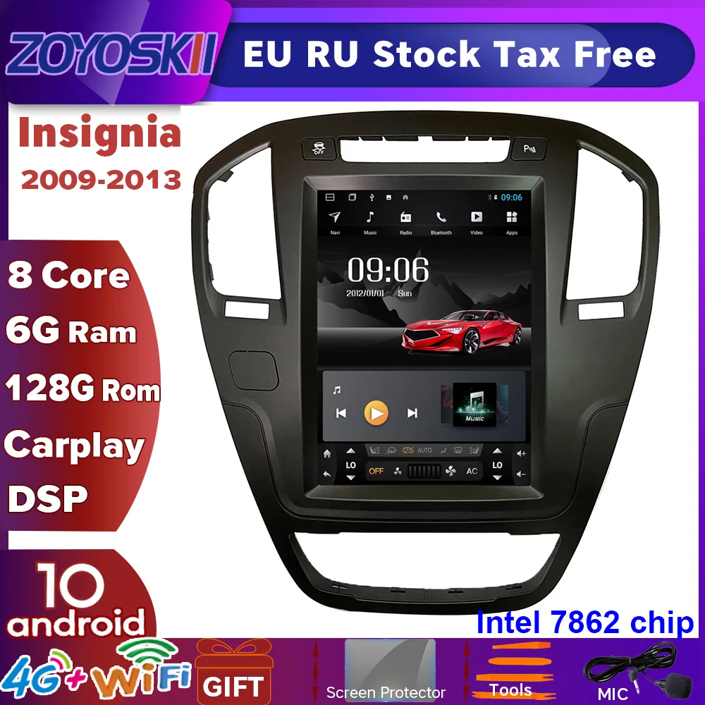 ZOYOSKII Android 10 4 &quotвертикальный экран в стиле Теслы Автомобильный GPS радио Bluetooth