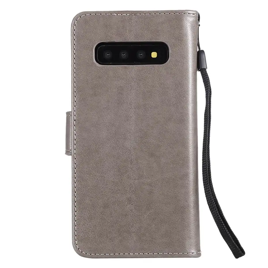 Брендированный флип-чехол из кожи для samsung Galaxy S10 e S8 S9 плюс A10 A20 A30 A40 A50 S A80 A70 M10 20 A6 A7 A8 бумажник чехол Capa