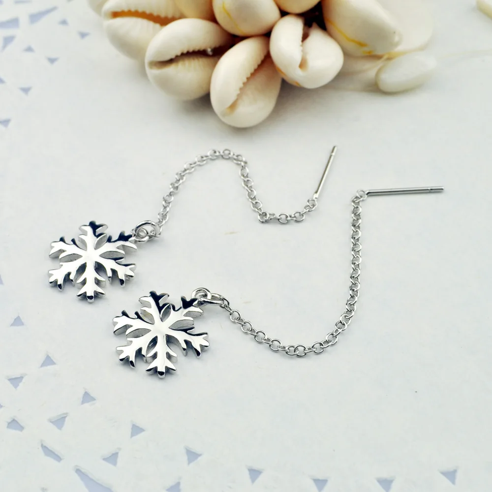 Женские серебряные серьги Длинные Стильные высококачественные темпераментные в