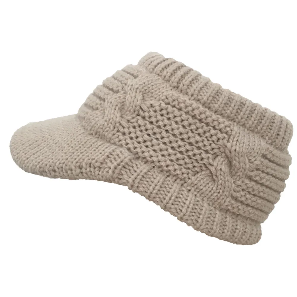 Вязаная зимняя шапка из меха кролика шерстяная газетчика Женская Удобная теплая