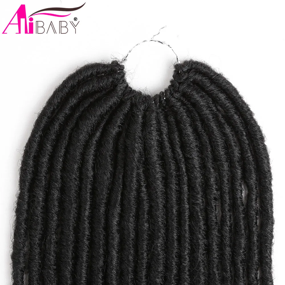 Искусственные локоны Мягкие вязаные крючком волосы 14 дюймов прямые