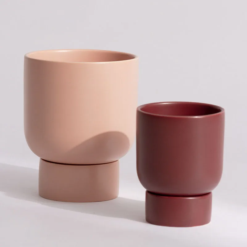 Nordic Ins Modern Ceramic Flower Pots Simple Arrangement Office Desktop Display Succulent Planter Crafts Home Decoration | Дом и сад