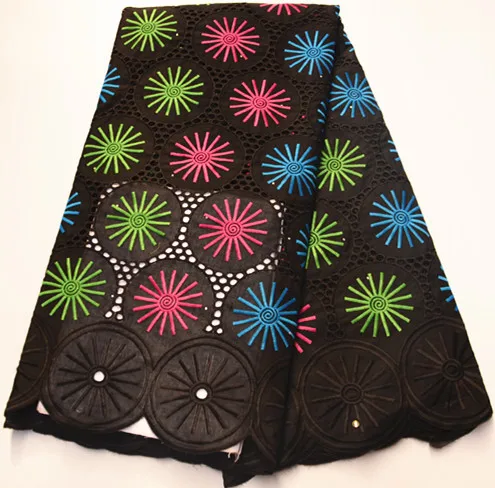 Африканская швейцарская вуаль кружева в Швейцарии сухая Золотая кружевная 100%