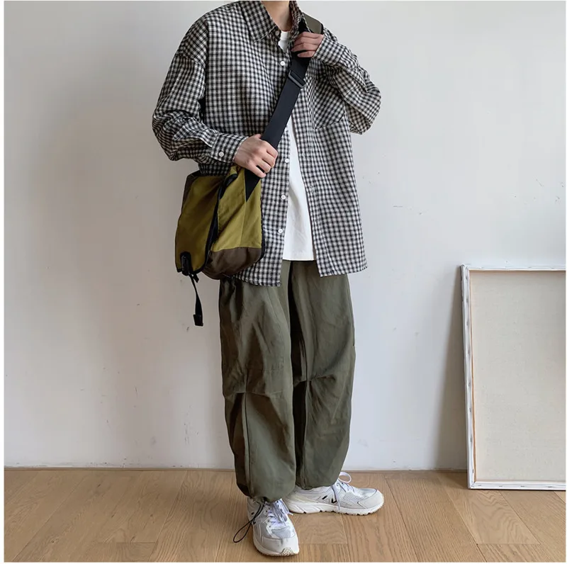 Новинка весна-осень 2019 корейская версия Ins клетчатая куртка мужская трендовая