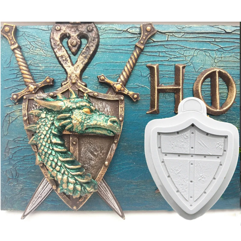 Meibum рыцарский щит узор камедь паста сахар ремесло помадка форма детский подарок