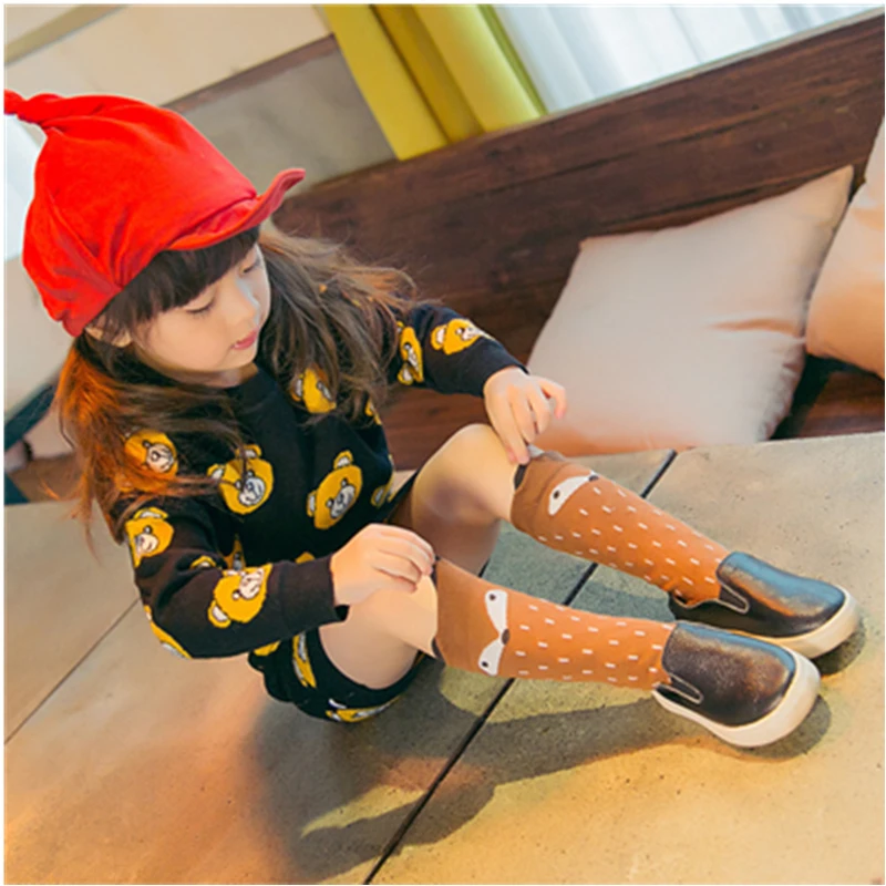 Лидер продаж модные дизайнерские кавайные носки с мультяшными лисами брендовые