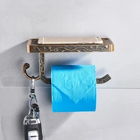 rozin zinc alloy bathroom toilet paper holder mobile phone holder with shelf bathroom towel rack toilet paper rack tissue box