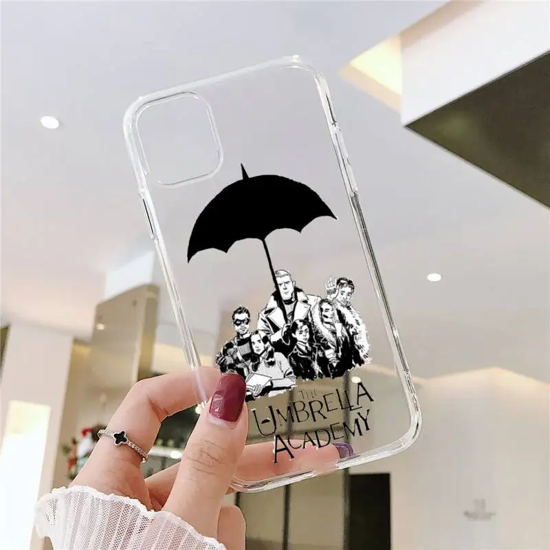 

The Umbrella Academy Phone Case Transparent soft For iphone 5 5s 5c se 6 6s 7 8 11 12 plus mini x xs xr pro max