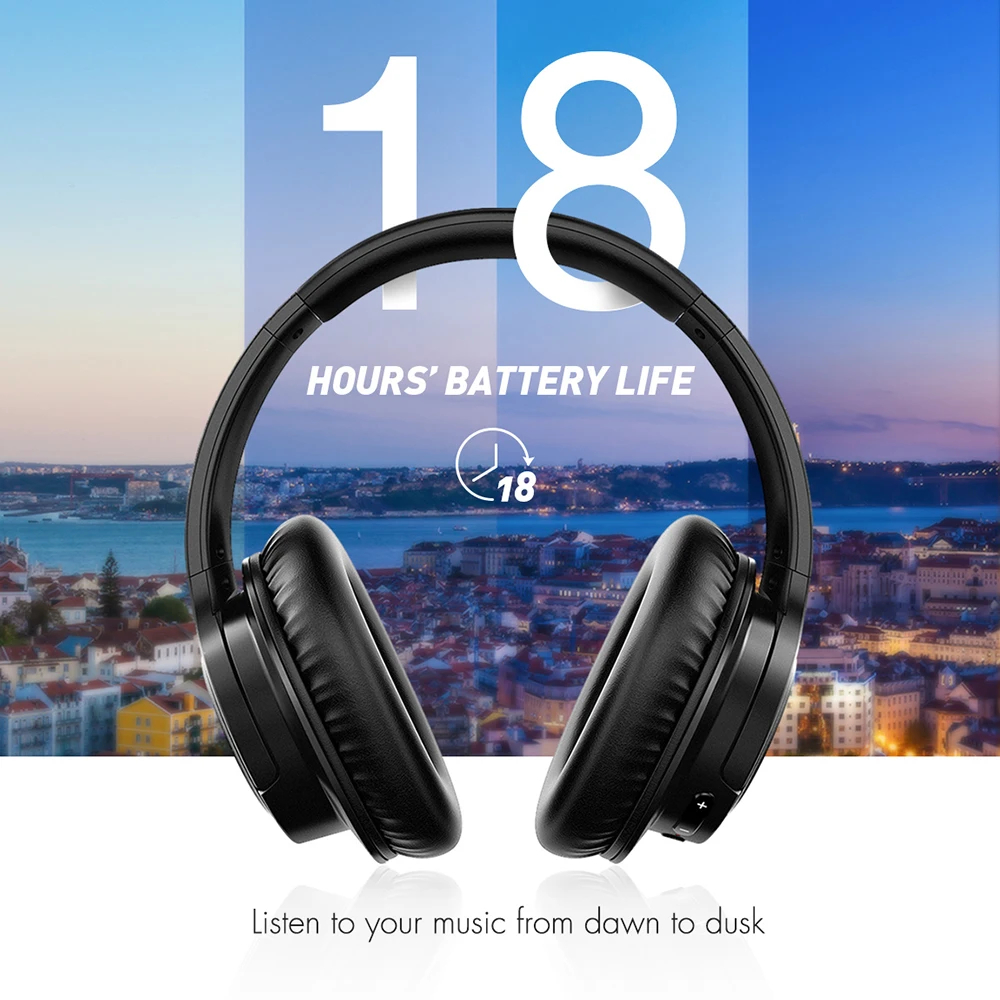 Mpow H7 большой размер над ухом Bluetooth Наушники Hi-Fi стерео шумоподавляющие наушники с микрофоном и сумкой для переноски для iPhone/iPad
