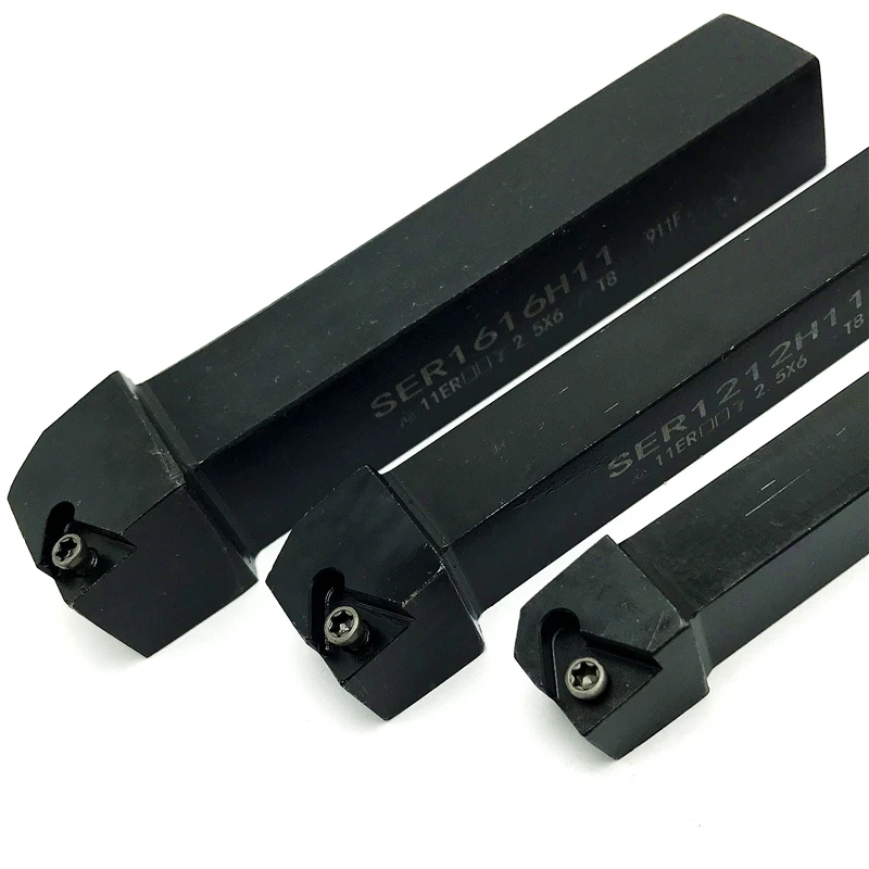 

Резьбовой держатель инструмента SER1010H11 SER1212H11 SER1616H11 SER1212H16 SER2020K16, подходит к алюминиевой вставке 11ER 16ER, режущие инструменты