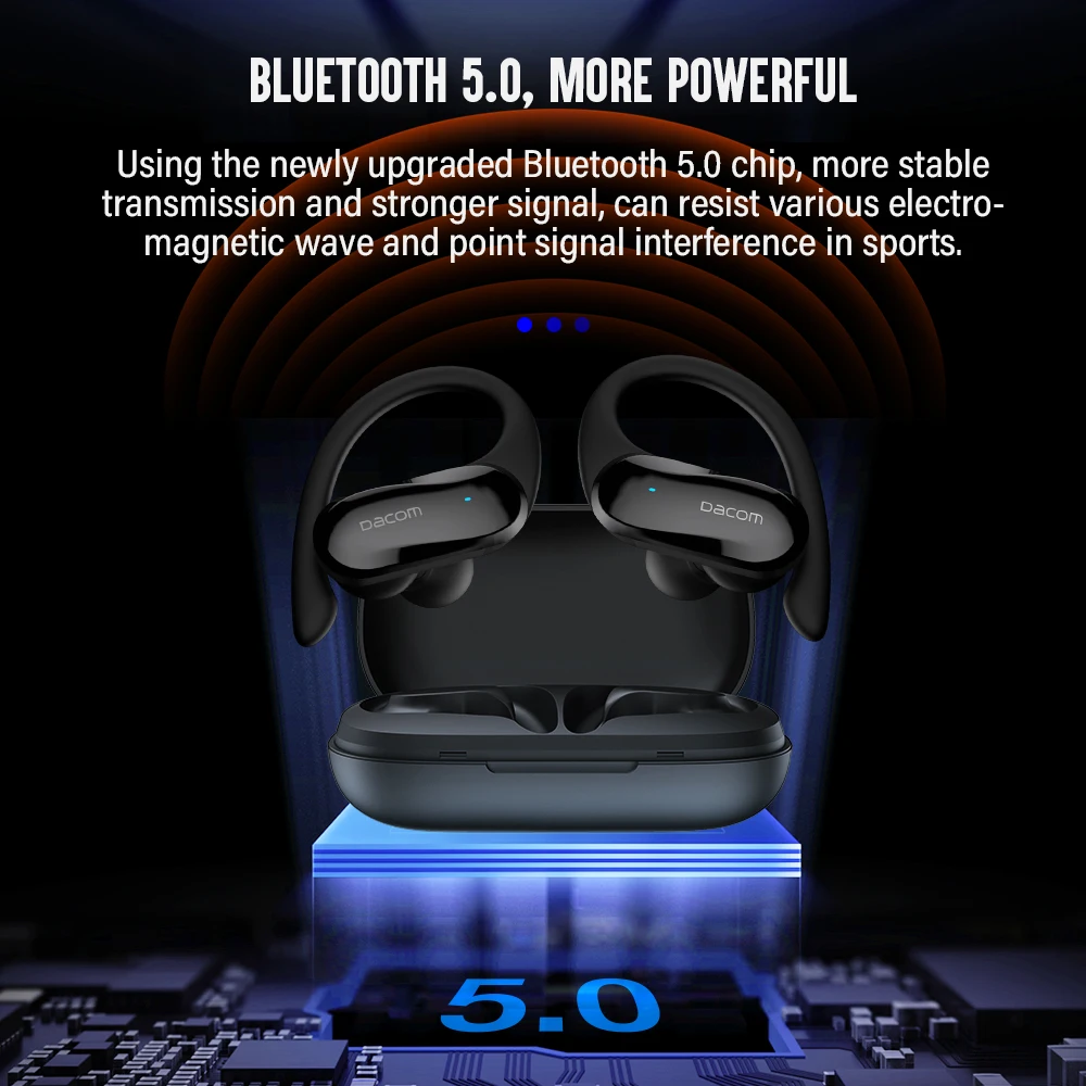 DACOM G05 полностью Беспроводные стереонаушники TWS Bluetooth 5 0 Hi Fi мини наушники с ЖК