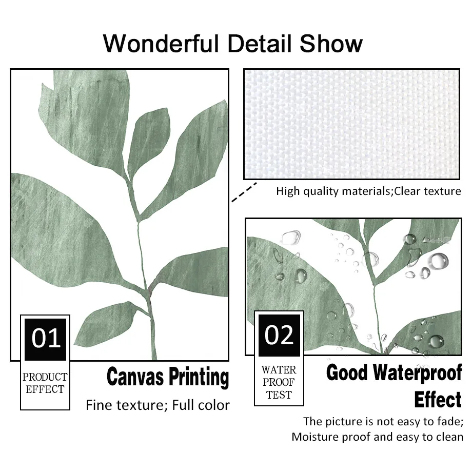 Абстрактные зеленые листья Геометрическая линия лица скандинавские плакаты и