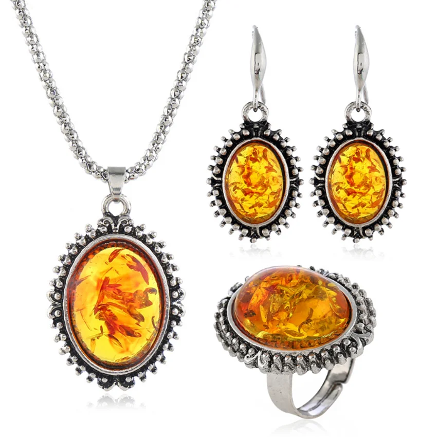 Уникальный посеребренный Овальный Кулон из янтаря FYJS серьги капли с изменяемым
