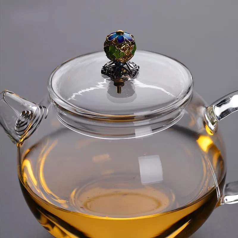 200/250 мл термостойкий мини чайник стеклянный Китайский цветочный кунг-фу бытовой