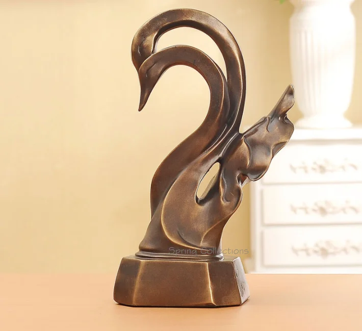 Медные украшения в виде лебедя 19 х30 см|statue for home decoration|statues homestatues decoration |