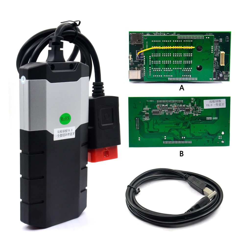 Инструмент для ремонта диагностики Delphi ds150e OBD2 2021 Tcs Pro Plus 2016.r0 2017.r3 с Keygen 3 в 1 сканер