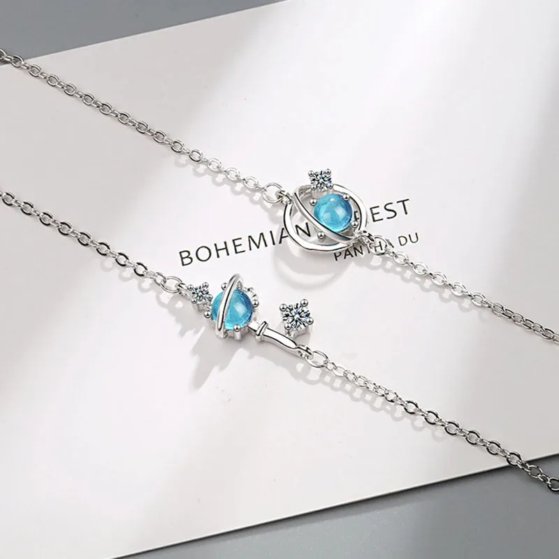 Женские браслеты с кристаллами MEETSOFT модные из серебра 925 пробы цирконием и