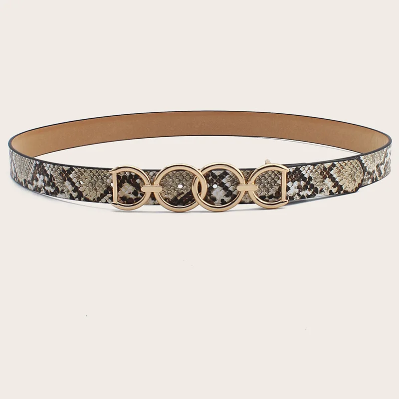 

Women's Belt Snakeskin Pattern Design Luxury Belt Women Jeans Woman Belts for Dress Strap Wristband Hand Dispenser Luxury Waist