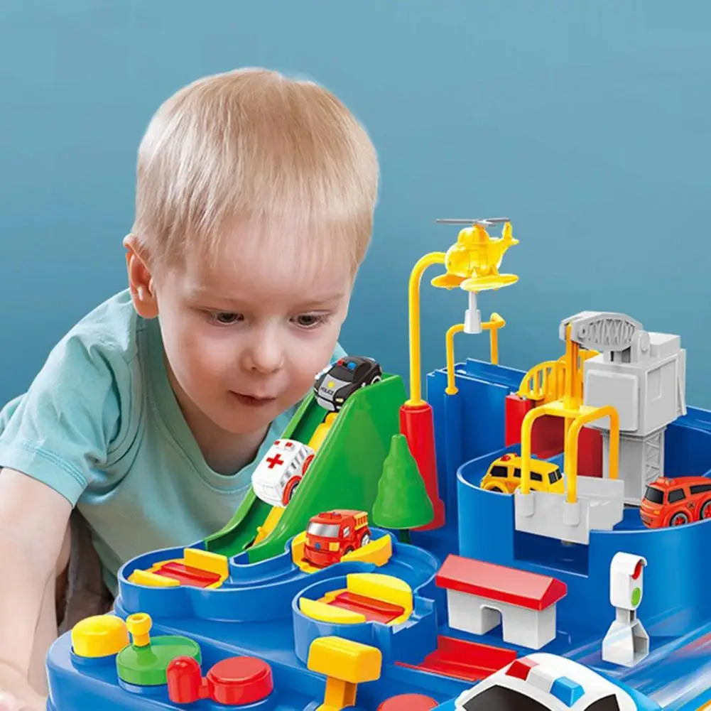 Juguetes de coche de aventura, rompecabezas educativo para ni&ntilde;os peque&ntilde;os, pista de carreras, pistas de estacionamiento-1