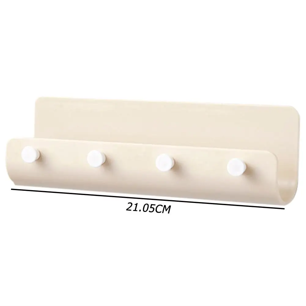 

U Shape Multi-functional Storage Hook Strong Adhesion ABS Plastic Practical Key Rack Wall Hanging Shelf Storage Accessories