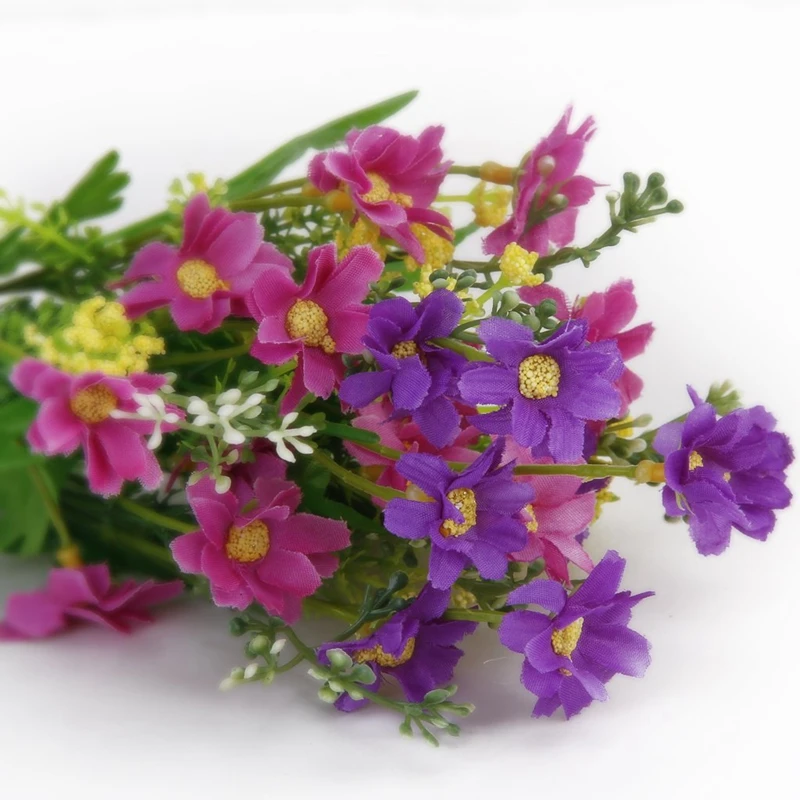 Комплект искусственный букет Cineraria украшение для дома и офиса|Искусственные