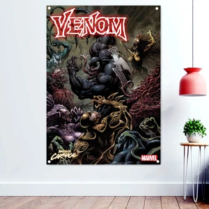 Horror monster Scary Bloody Death Art Flag Wall Hanging Painting Vintage Rock Band Banner Heavy Metal Music Posters Home Decor