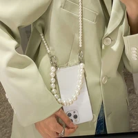 korean pearl bracelets chain crossbody lanyard necklace soft case for iphone 12 pro max mini 11 pro xr x xs 7 8 6s plus se 2020