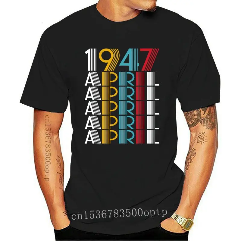 

April 1947 Retro Classic Vintage T-Shirt 72th Birthday Gift