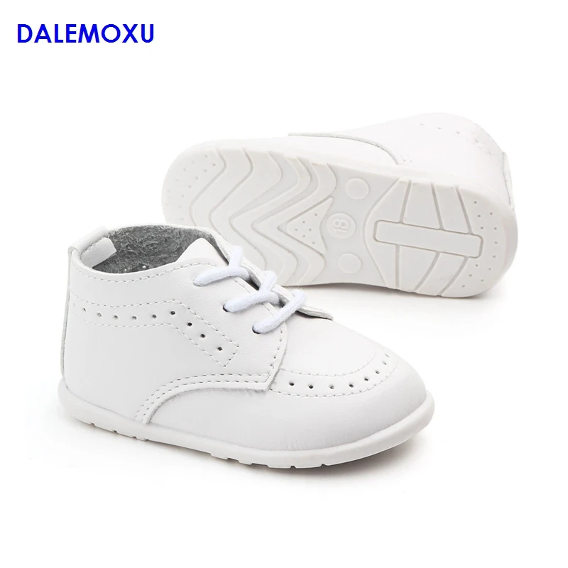 Весенне осенняя популярная однотонная обувь из искусственной кожи для малышей