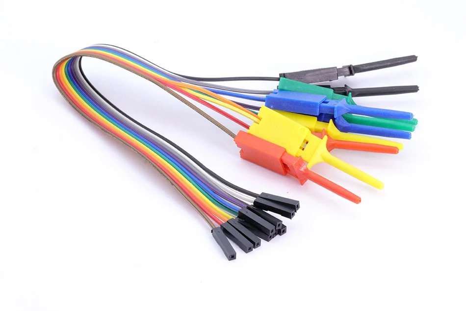 1 комплект 25 см 5 цветов 10 pin крюк клип комплект шлангов, высокая эффективность, логический анализатор кабельный захват зонд тест