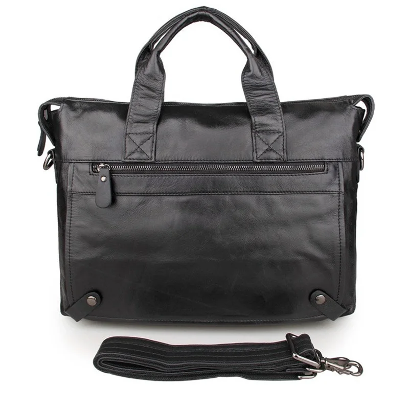 Father's Day Gift Men's Vintage Cow Leather Briefcase Messenger Shoulder Portfolio Laptop Bag Case Handbag Shoulder Bags For Men