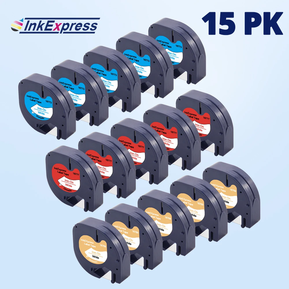 15PK 18769 18773 для Dymo LetraTag ткань железо на этикетке ленты 18777 LT-100H LT-100T производитель