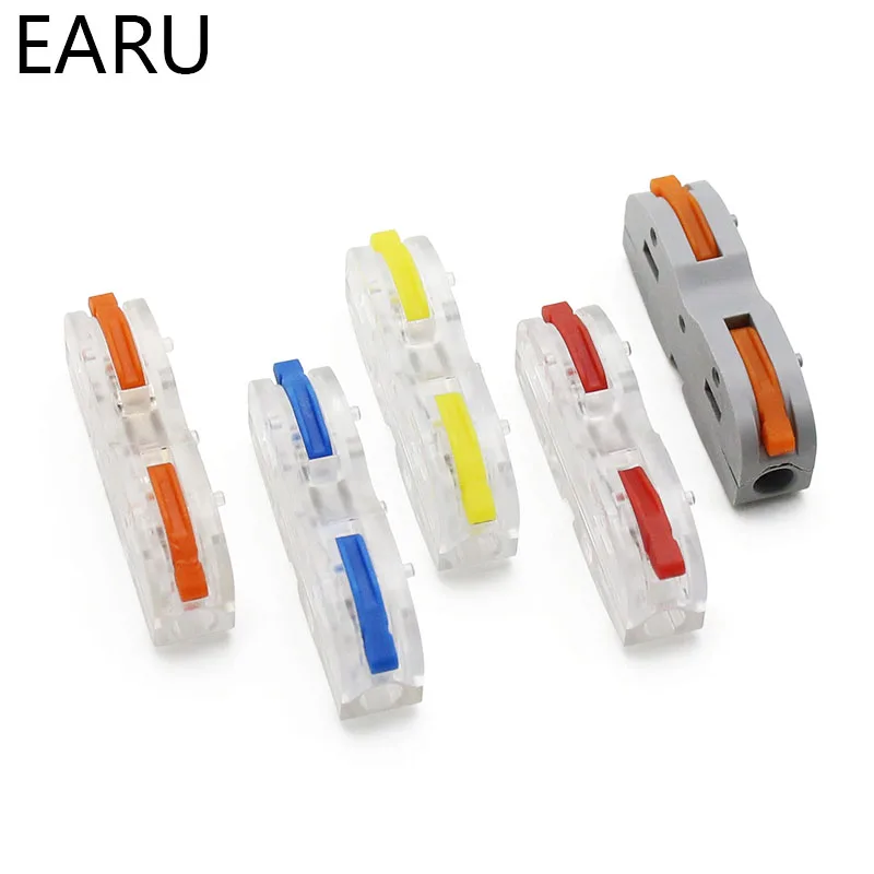 SPL-1/2/3/4 Dual Head Mini Quick Fast Wire Connector Universal Wiring Cable Push-in Conductor Terminal Block LED Lamp | Обустройство