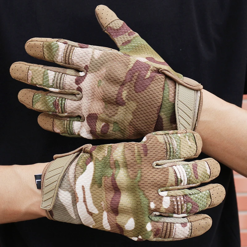 

Men Riding Gloves Cycling Bike Full Finger Motos Racing Gloves Antiskid Screen Touch Outdoor Sports Tactical Gloves Protect Gear