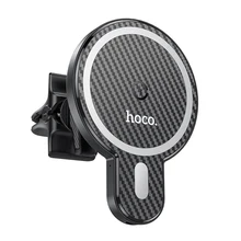 HOCO Safe lock 15W Magnetic Wireless Car Charger Mount for iPhone 12 Pro 12 mini Magnetic Fast Charging Airvent Car Phone Holder