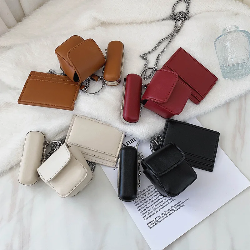

Mini PU Leather Crossbody Bags For Women 2020 Chain Branded Shoulder Handbags Female Travel Crossbody Luxury Lipstick Hand Bag