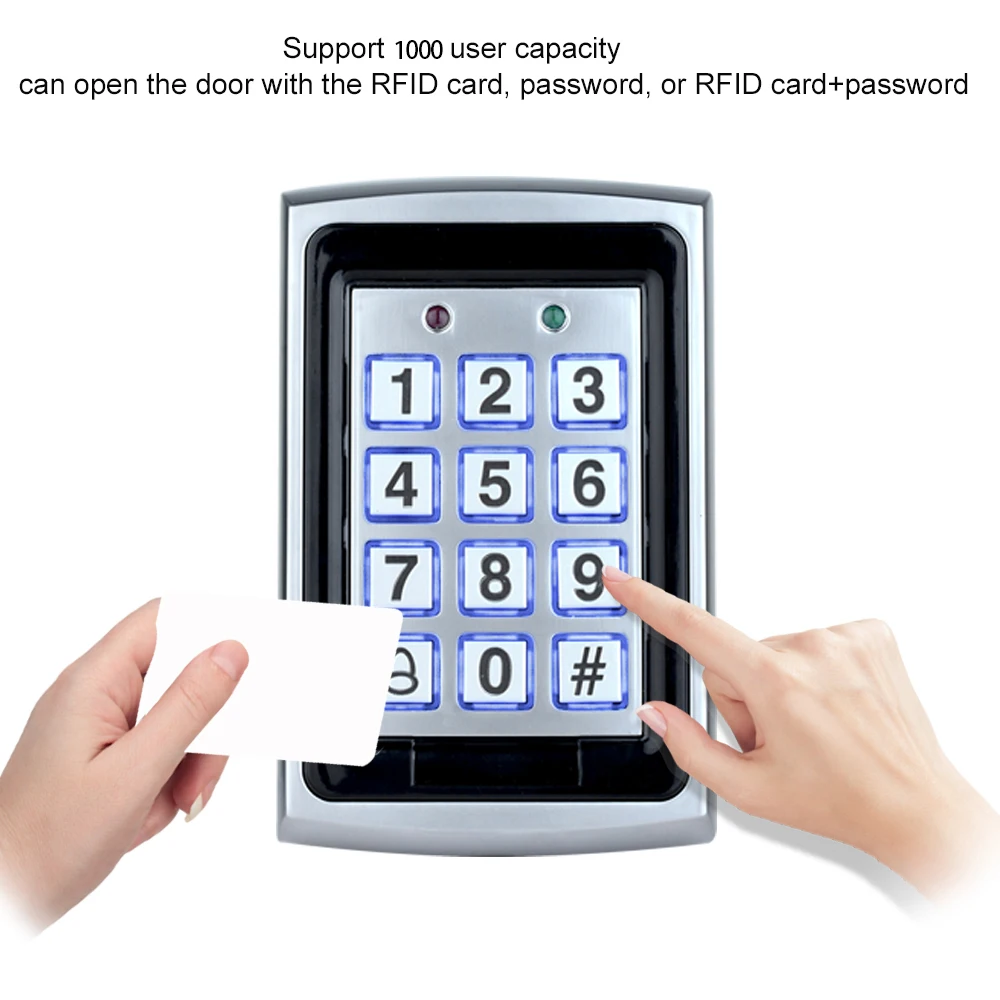 OBO Metal Rfid Keypad Access Control Reader Controller Board Support 1000 Users 125KHz Electric Digital Password Lock | Безопасность и