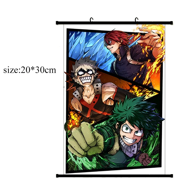 Японское аниме боку нет героев академии холст Свиток живопись украшение для дома