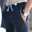 Новинка 2021, модные повседневные мужские брюки HCXY на весну и осень, модные облегающие мужские брюки с эластичным поясом