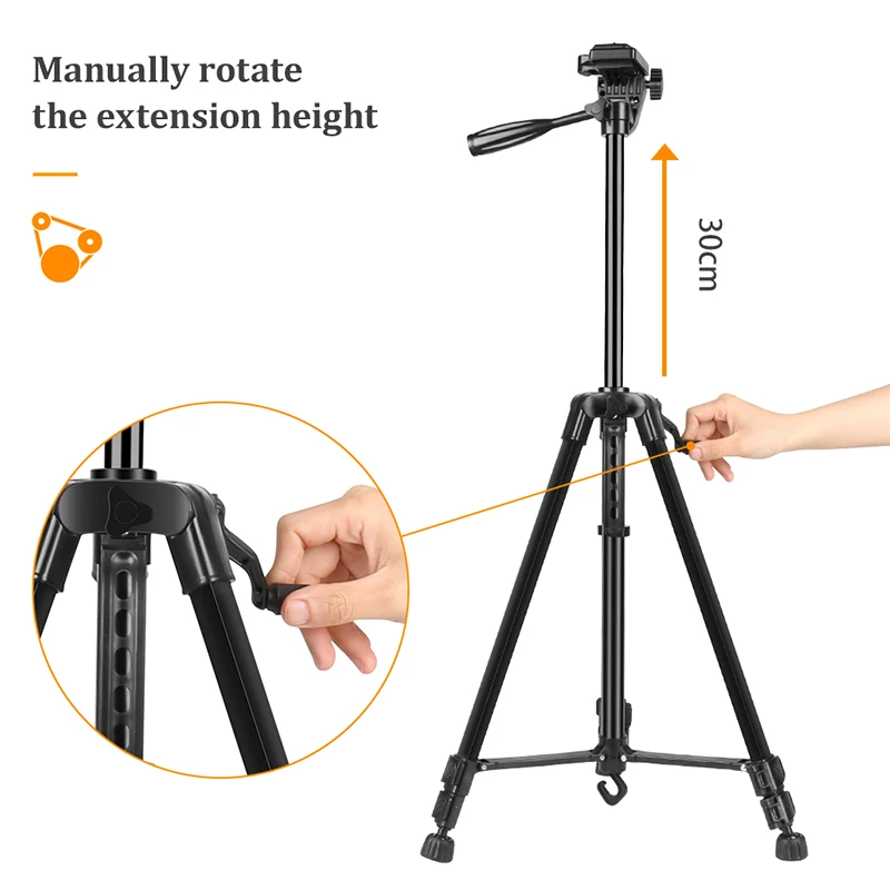 55 дюймов/140 см портативный штатив подставка для смартфона кольцевой светильник