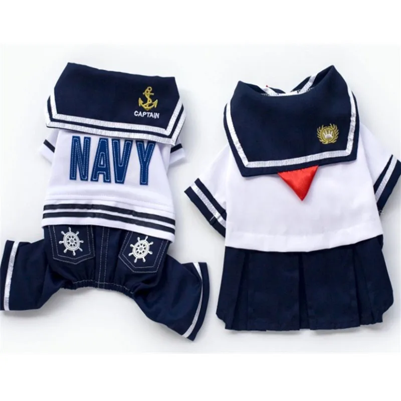 Униформа JK для домашних питомцев костюмы косплея кошек Матросская униформа